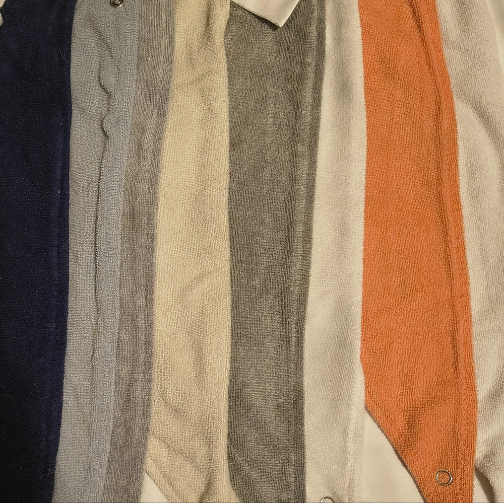 Baby Bandana Drool Bibs Set - Neutral Gray, Cream, Orange, Navy